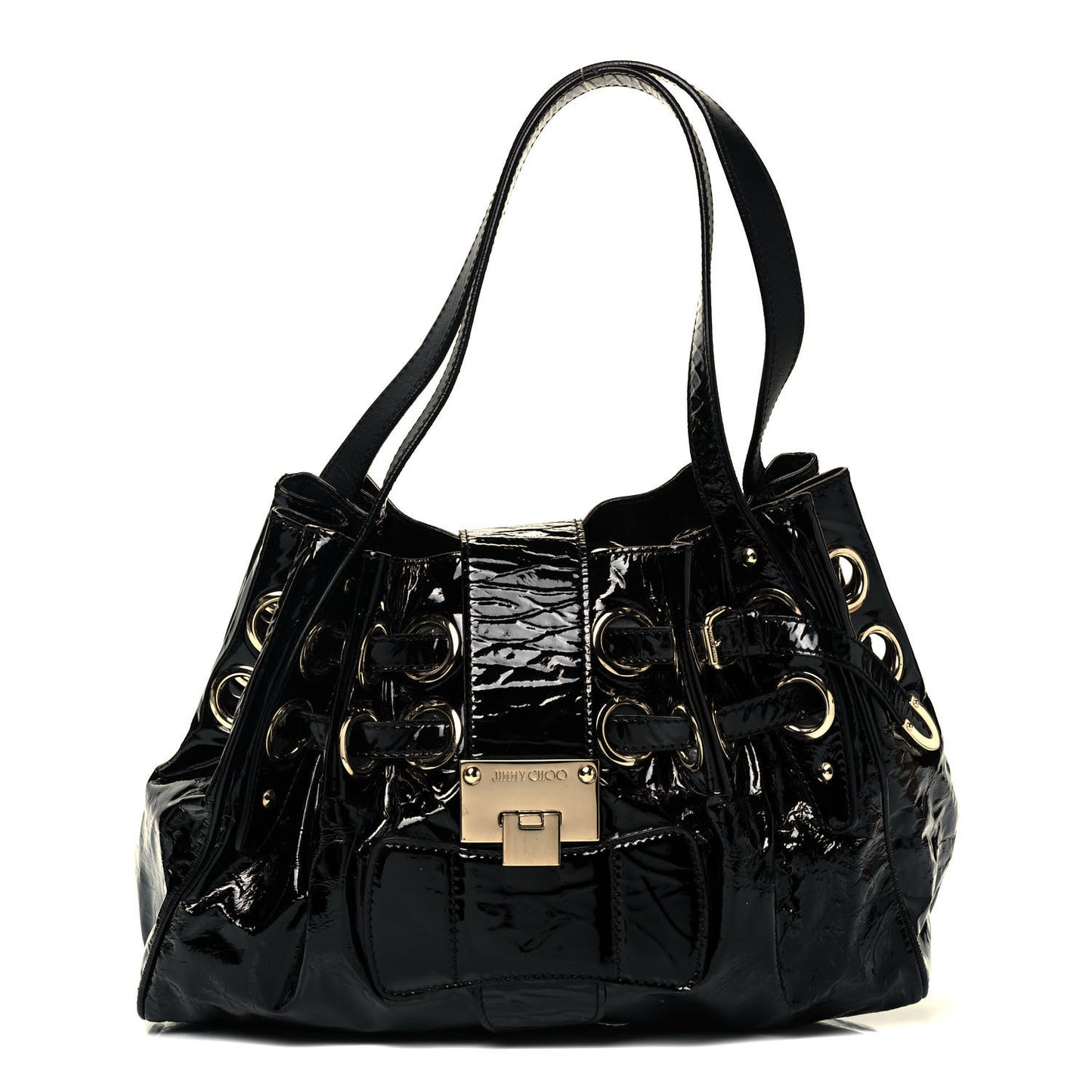 Crushed Patent Ramona Black