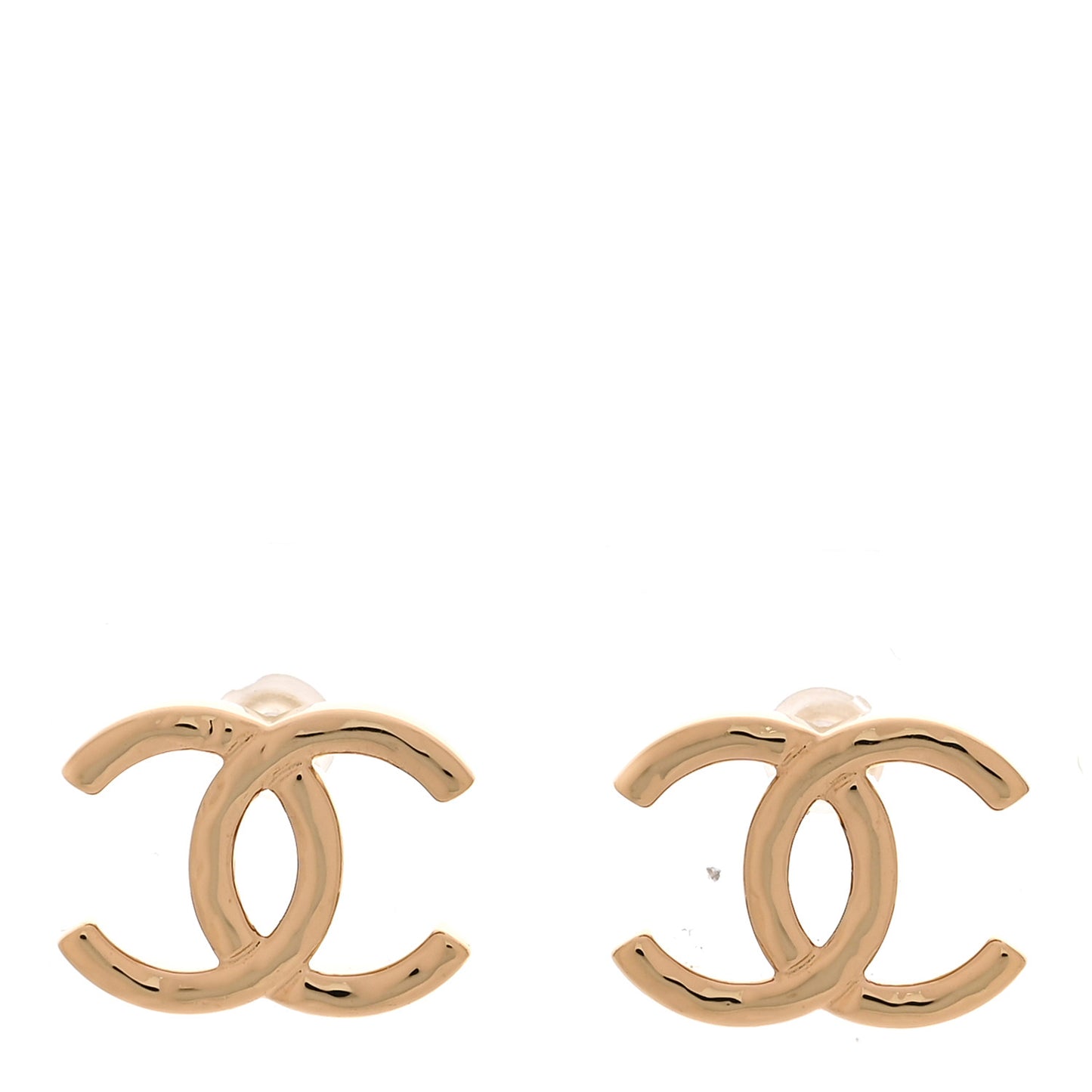 Metal Mini CC Earrings Gold