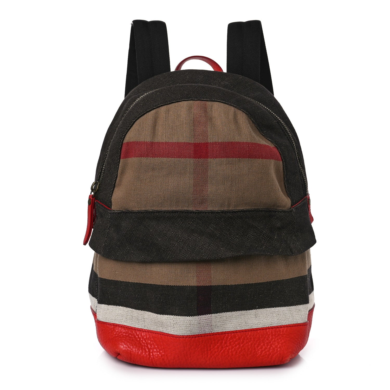Burberry Jute Calfskin Mega Check Children's Backpack Red 1 of 8