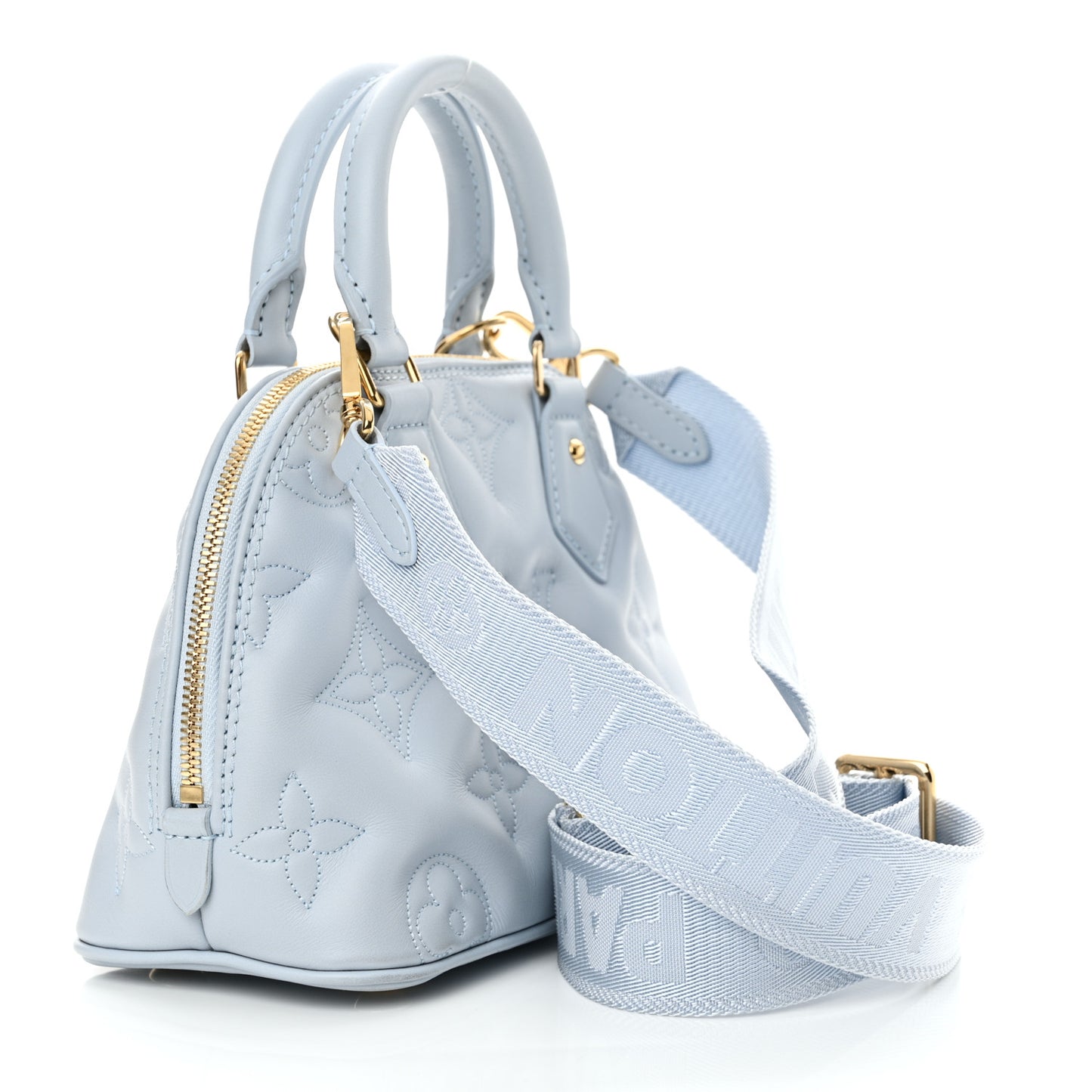Calfskin Bubblegram Alma BB Ice Blue
