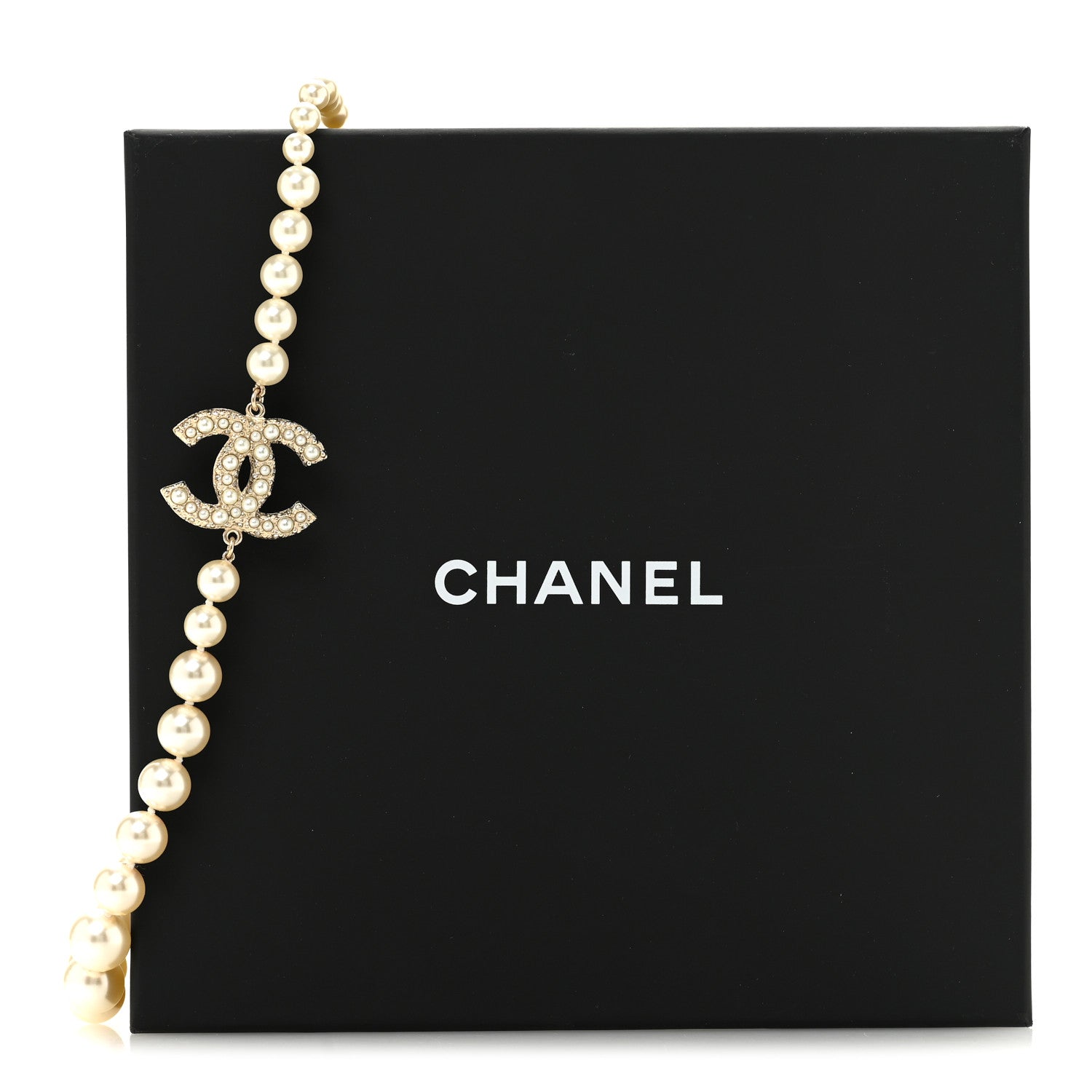 Chanel Pearl CC 100th Anniversary Necklace Light Gold 6 of 6