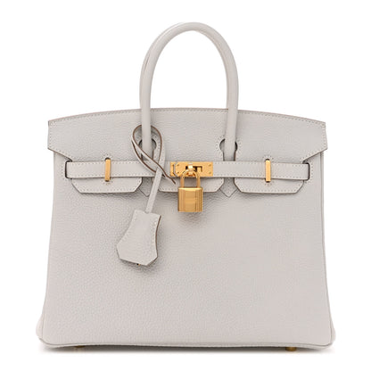 Hermes Togo Birkin 25 Gris Pale 1 of 10