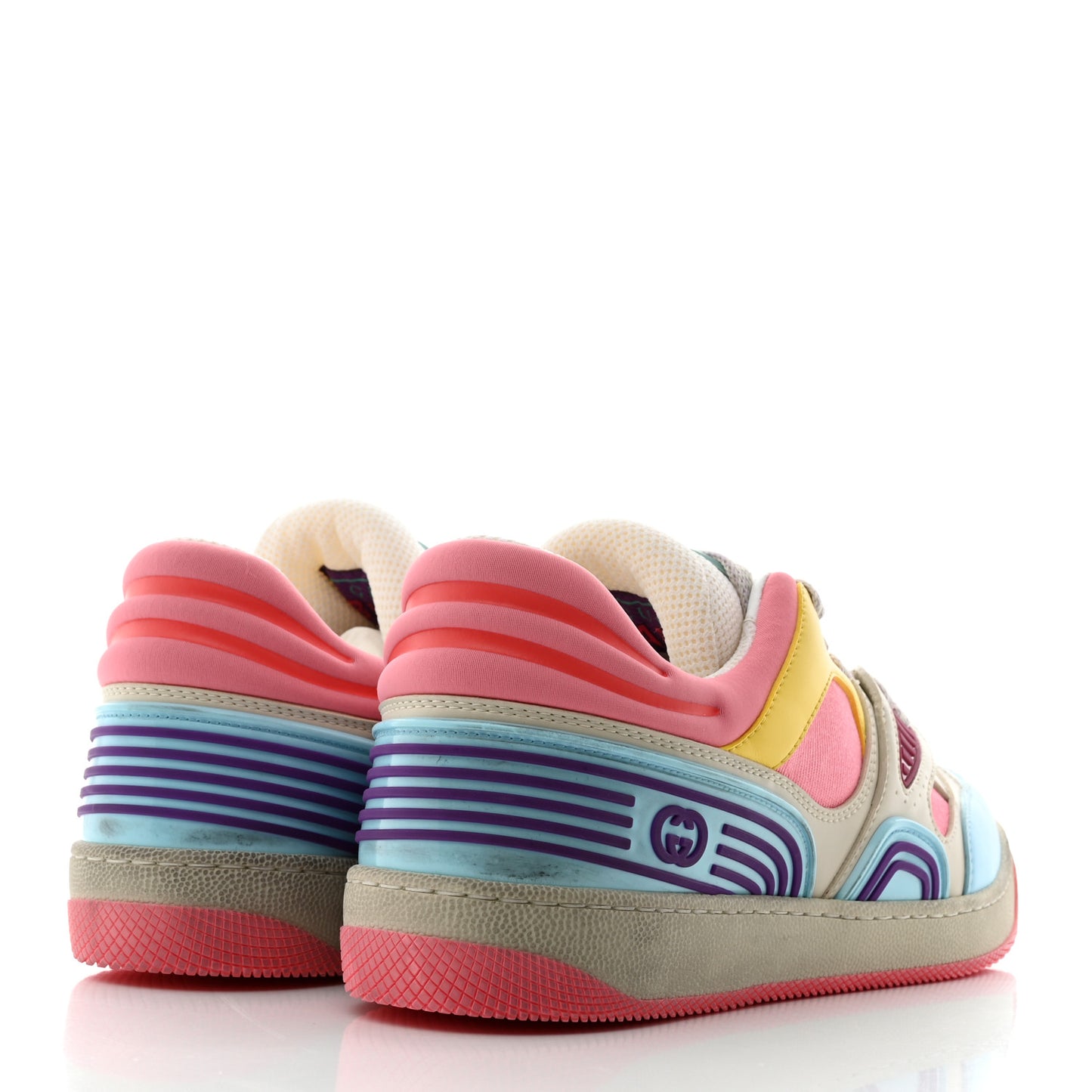 Demetra Womens Basket Low Top Sneakers 37.5 Spongy Azure Great White Mystic White Box Pink