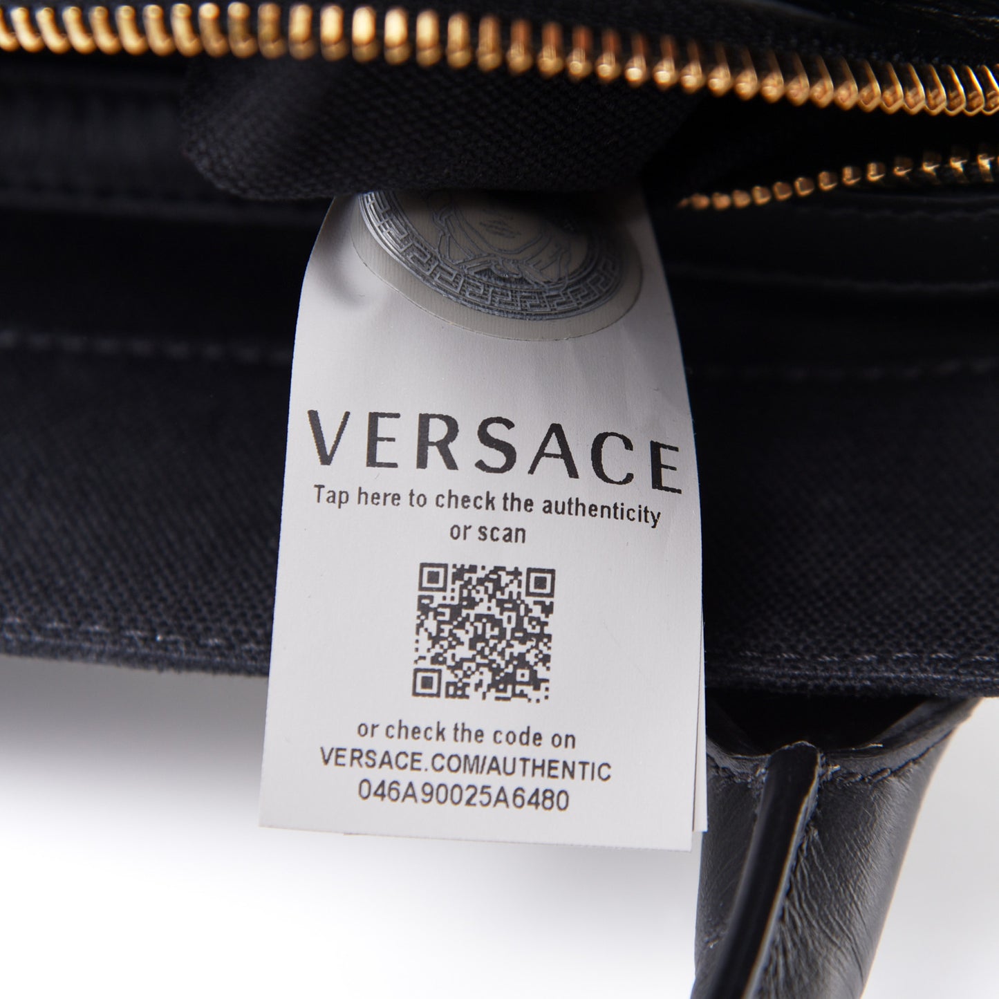 Canvas Suppler Calfskin Cabas GV Signature Tote Black