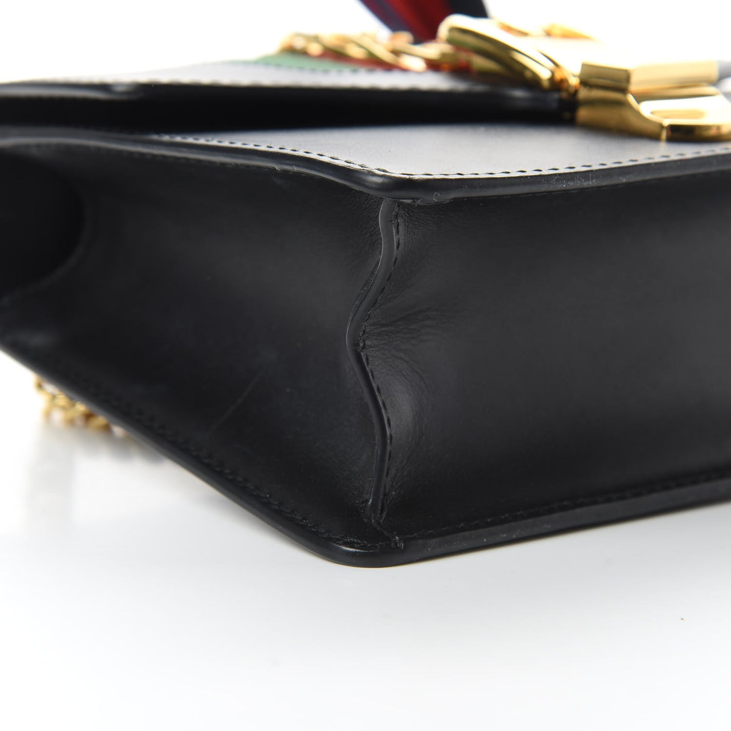 Calfskin Mini Sylvie Chain Shoulder Bag Black