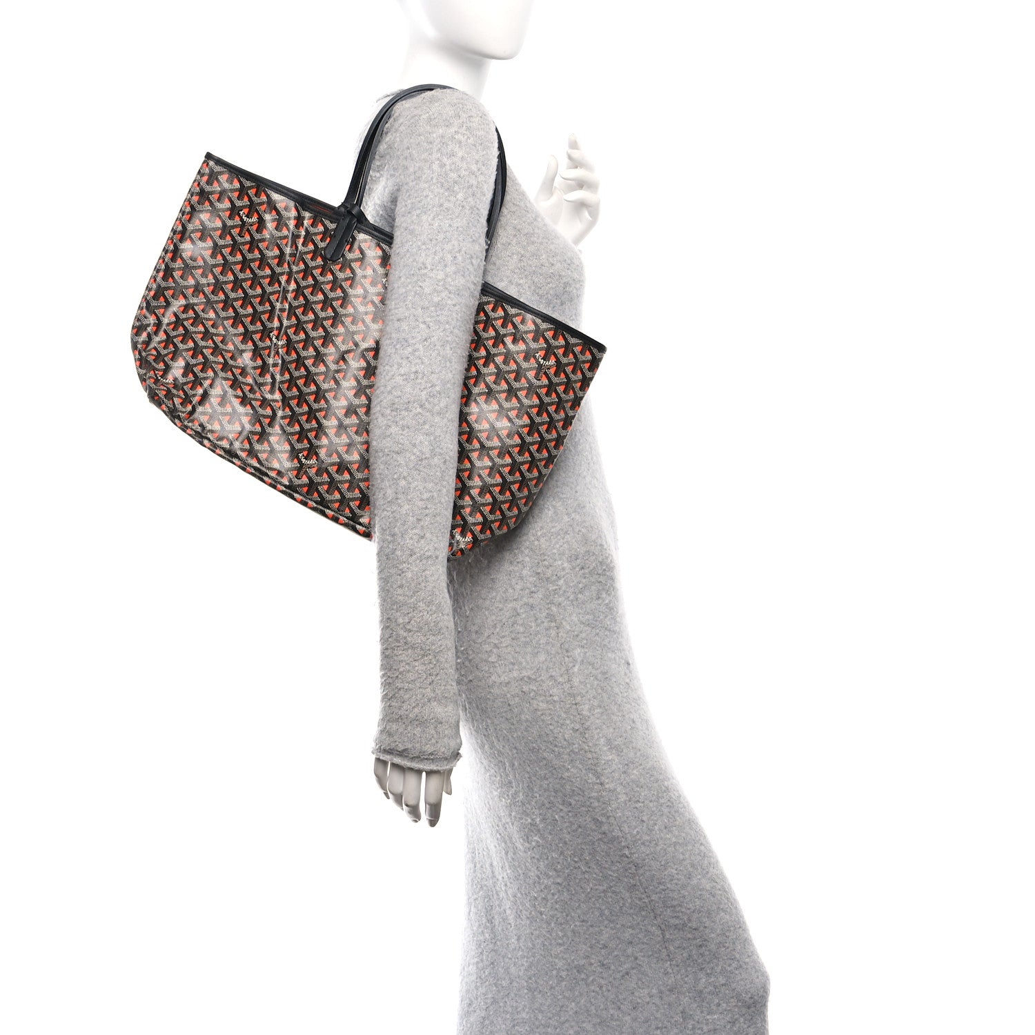 Goyard Goyardine Saint Louis Claire Voie PM Black Orange 2 of 11