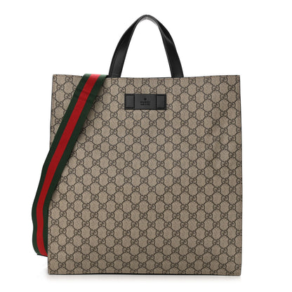 Gucci Soft GG Supreme Monogram Web Vertical Tote Black 1 of 10