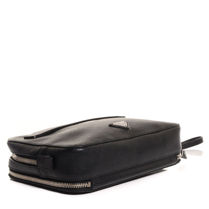 Prada Saffiano Small Travel Bag Black 4 of 11