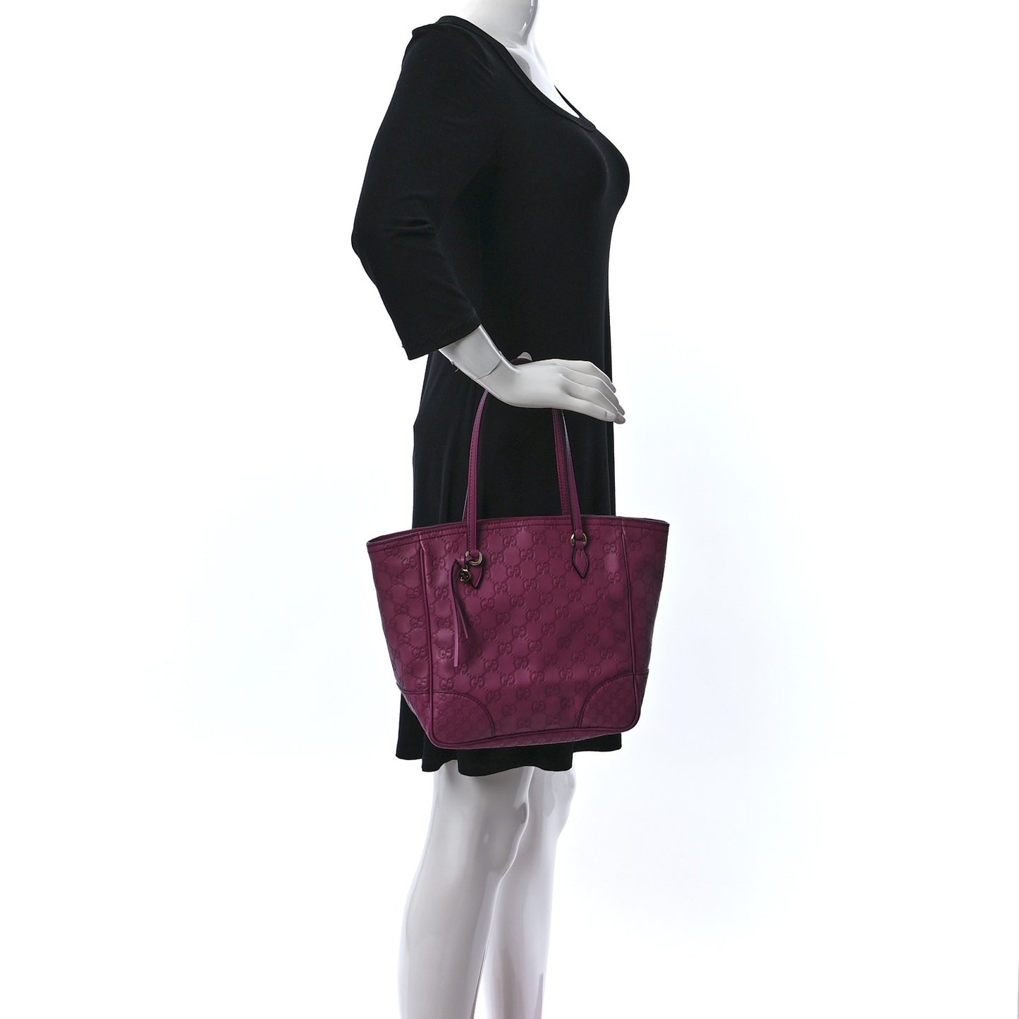 Guccissima Small Bree Zippered Tote Peonia Flower