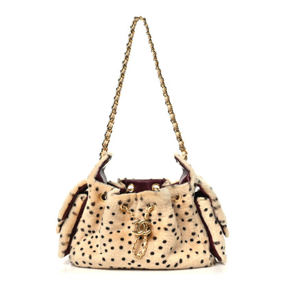 Chanel Pony Hair Mini Chanel 25 Handbag Beige Black 1 of 9