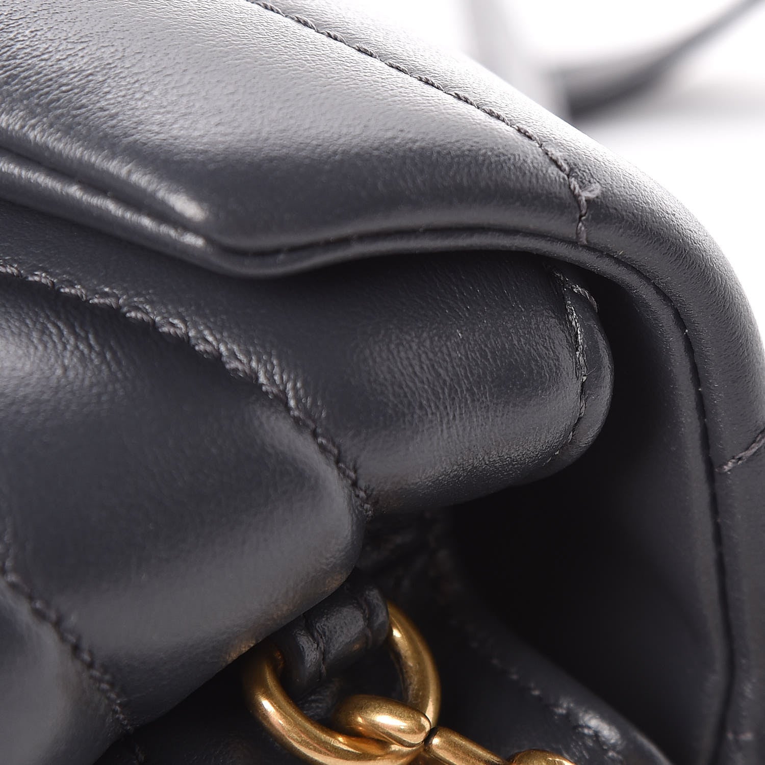 Saint Laurent Calfskin Y Quilted Monogram Toy Loulou Crossbody Bag Asphalt 12 of 12