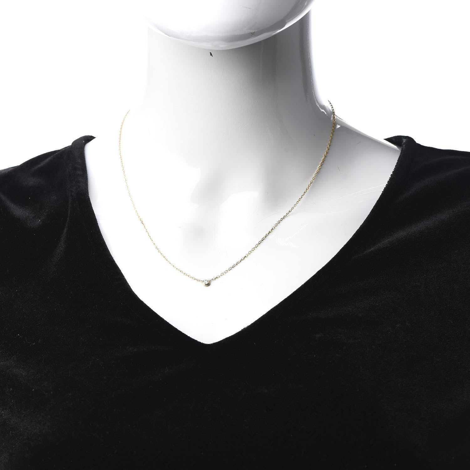 Cartier 18K Yellow Gold Diamond SM D'Amour Pendant Necklace 2 of 6