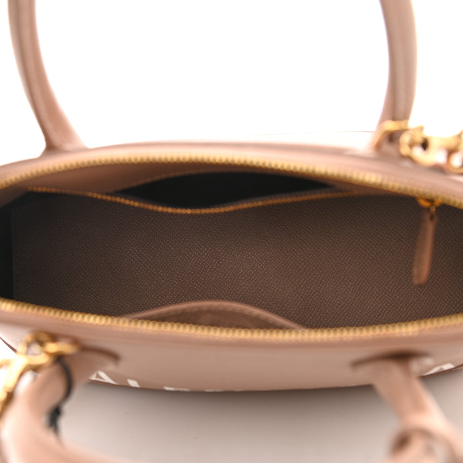 Balenciaga Signature Grained Calfskin Logo S Ville Top Handle Bag Nude Beige White 5 of 10