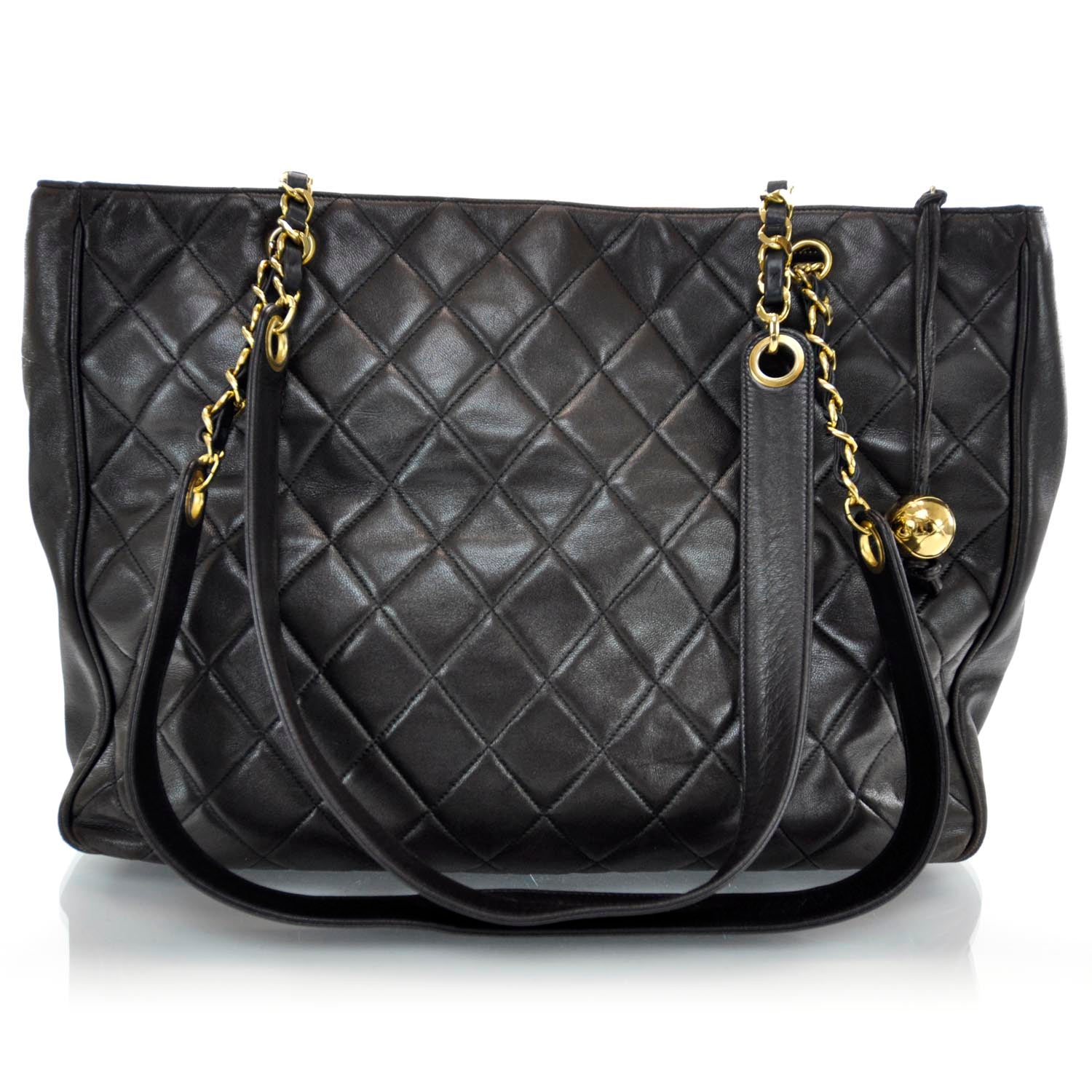 Chanel Lambskin Tote Brown 1 of 9