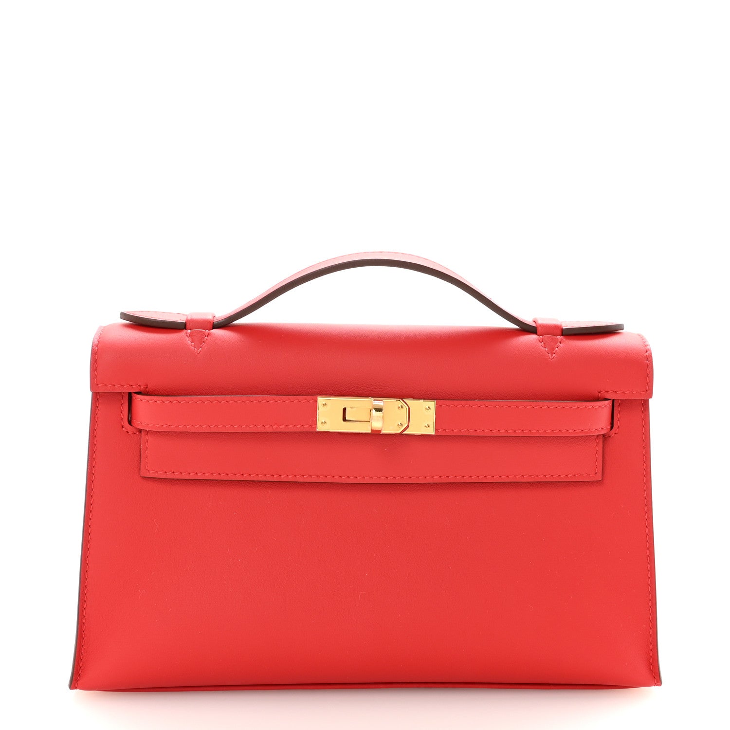Hermes Swift Kelly Pochette Clutch Rouge Radieux 1 of 10