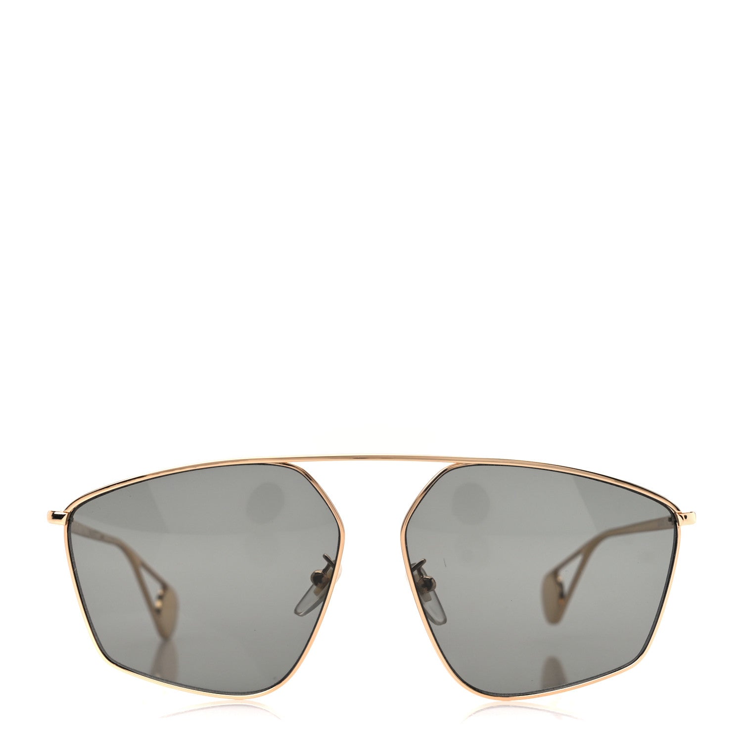 Gucci Square Frame GG0437SA Sunglasses Gold 2 of 8