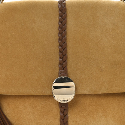 Chloe Suede Calfskin Medium Penelope Shoulder Bag Safari Gold 8 of 10
