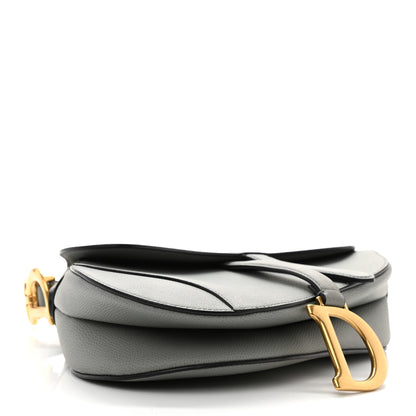 Christian Dior Grained Calfskin Saddle Bag Grey 4 of 11