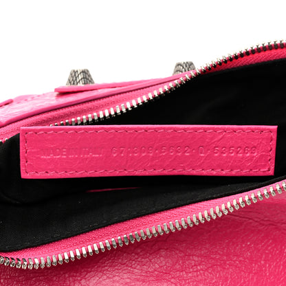 Balenciaga Agneau Arena Le Cagole Shoulder Bag XS Hot Pink 8 of 10