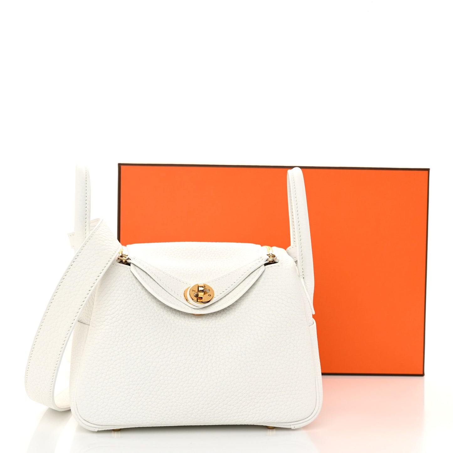 Taurillon Clemence Mini Lindy 20 New White