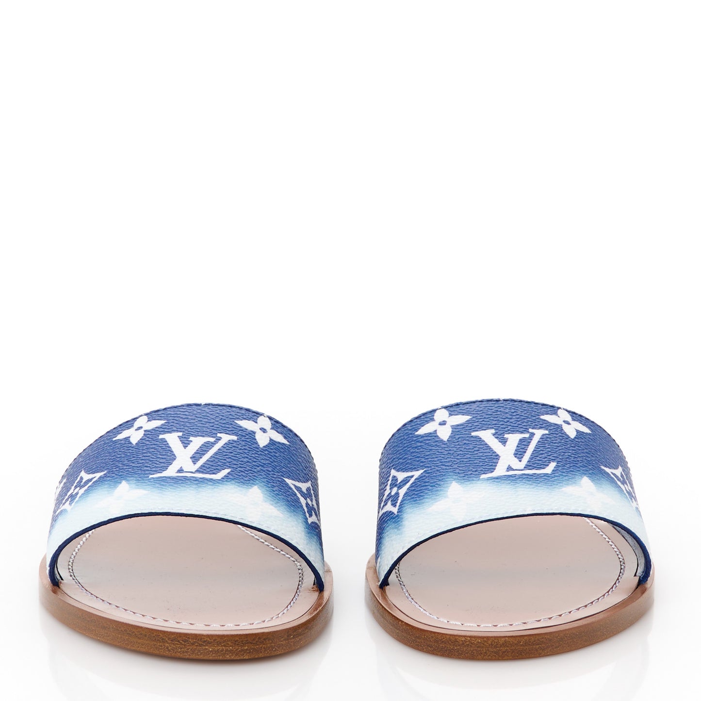 Monogram Escale Lock It Flat Mule 37.5 Blue