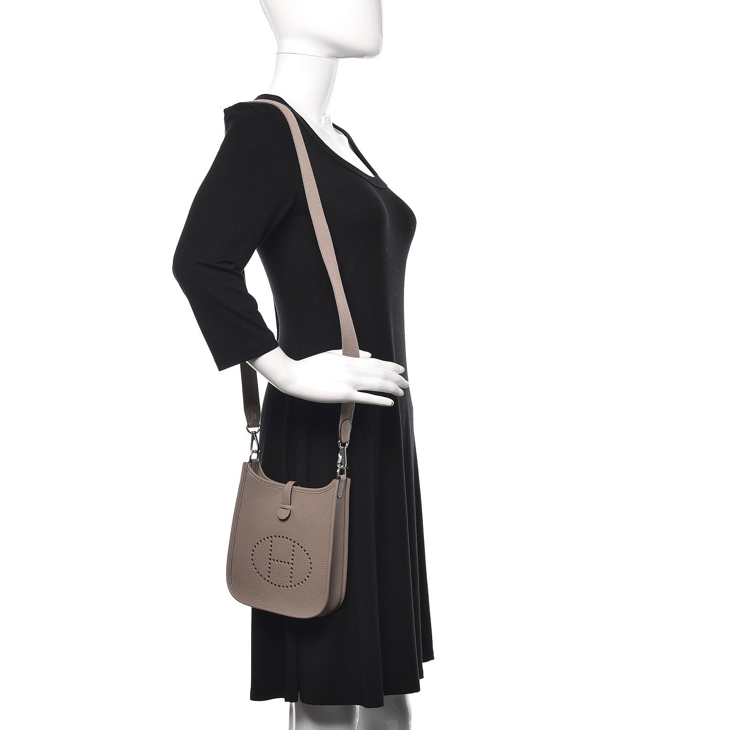 Hermes Taurillon Clemence Evelyne TPM Gris Asphalte 2 of 11