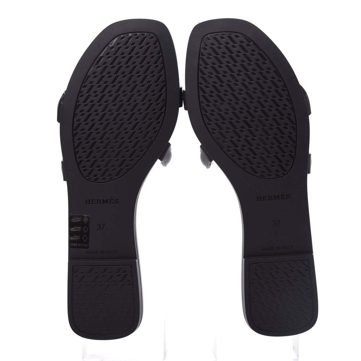 Rubber Aloha Sandals 37 Black