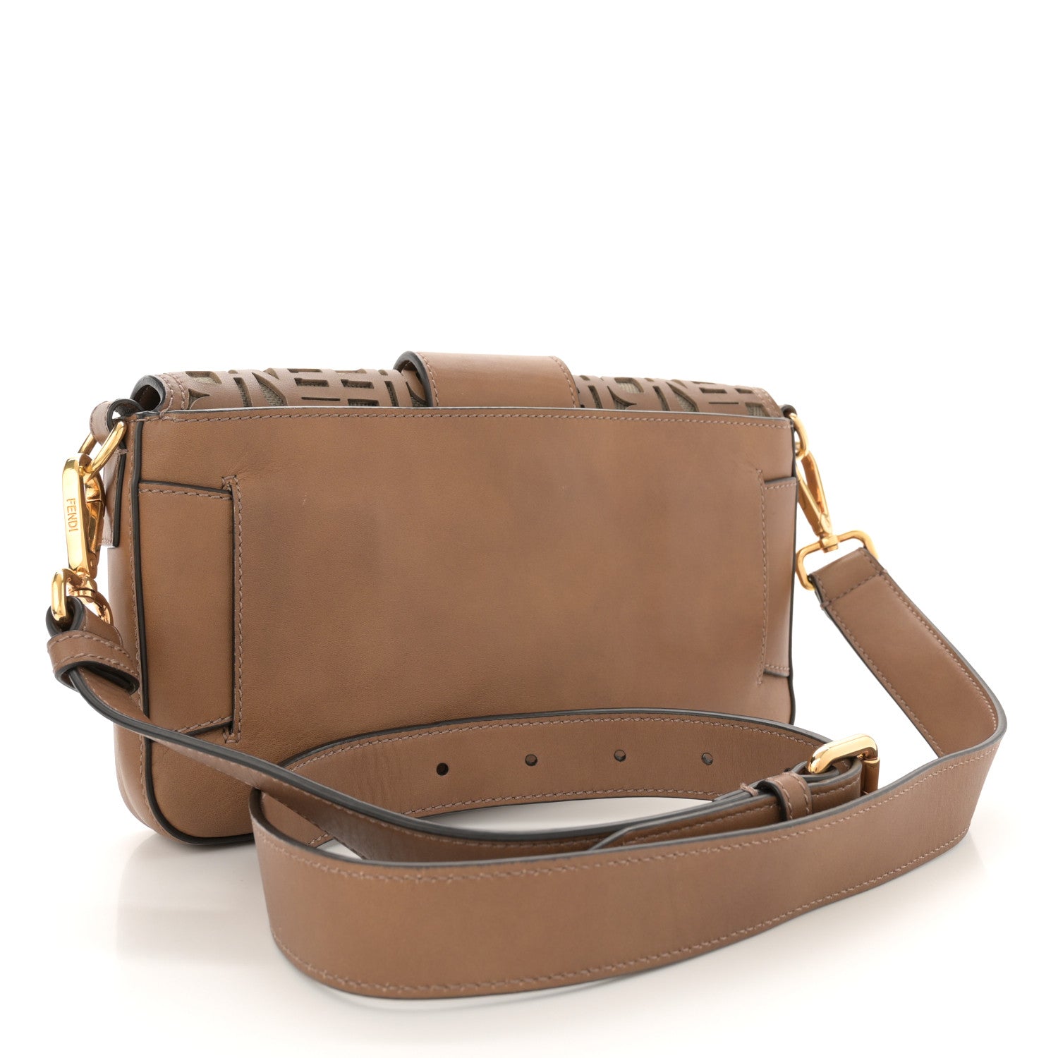 Fendi Regular Vacchetta Laserata Belt Baguette Bag Sand 3 of 14