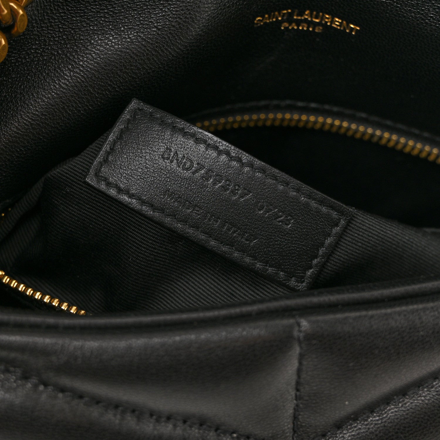 Saint Laurent Lambskin Quilted Toy Loulou Puffer Monogram Chain Satchel Black 7 of 12