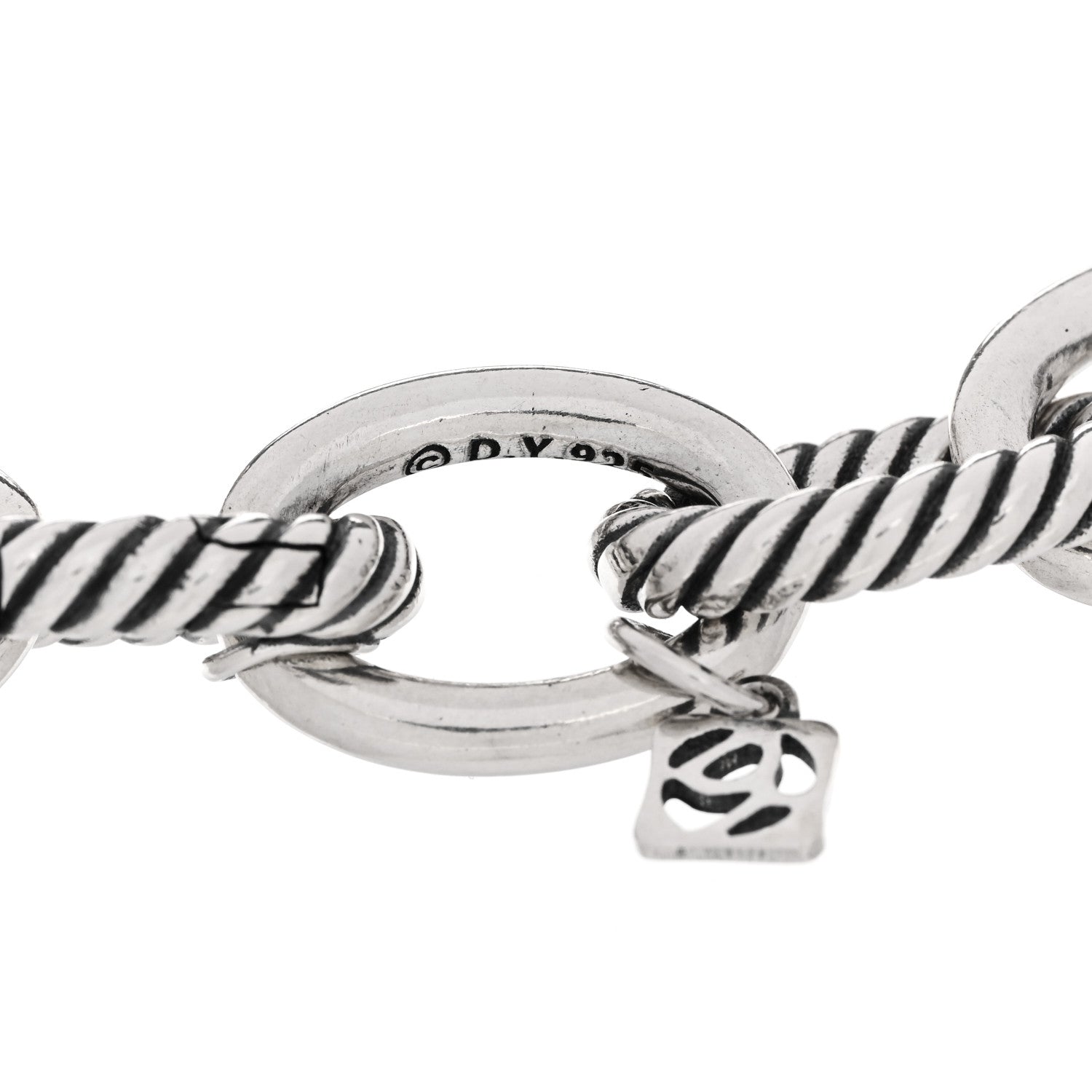 David Yurman Sterling Silver 14.75mm Oval Link Bracelet 3 of 3
