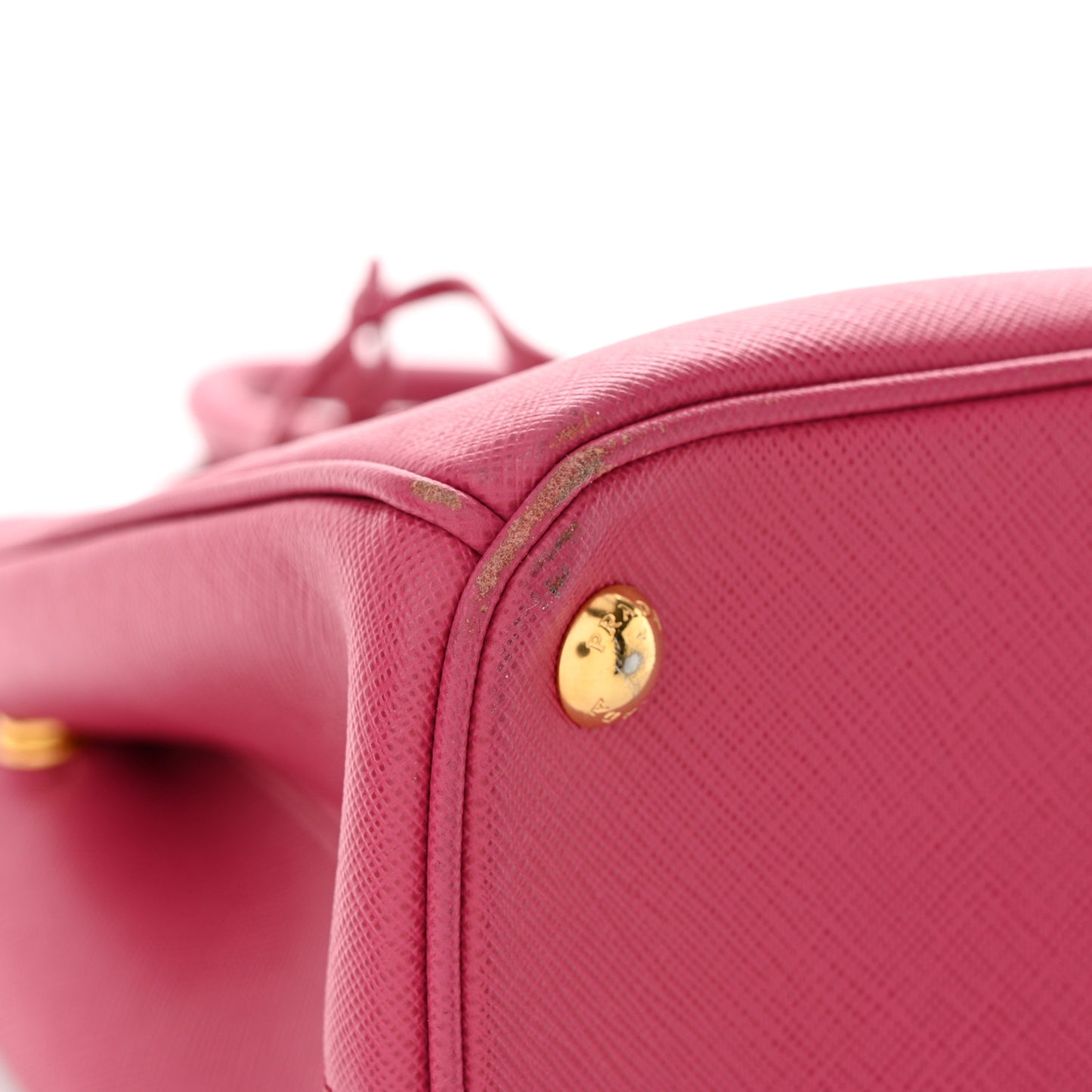 Saffiano Small Galleria Double Zip Tote Fuxia