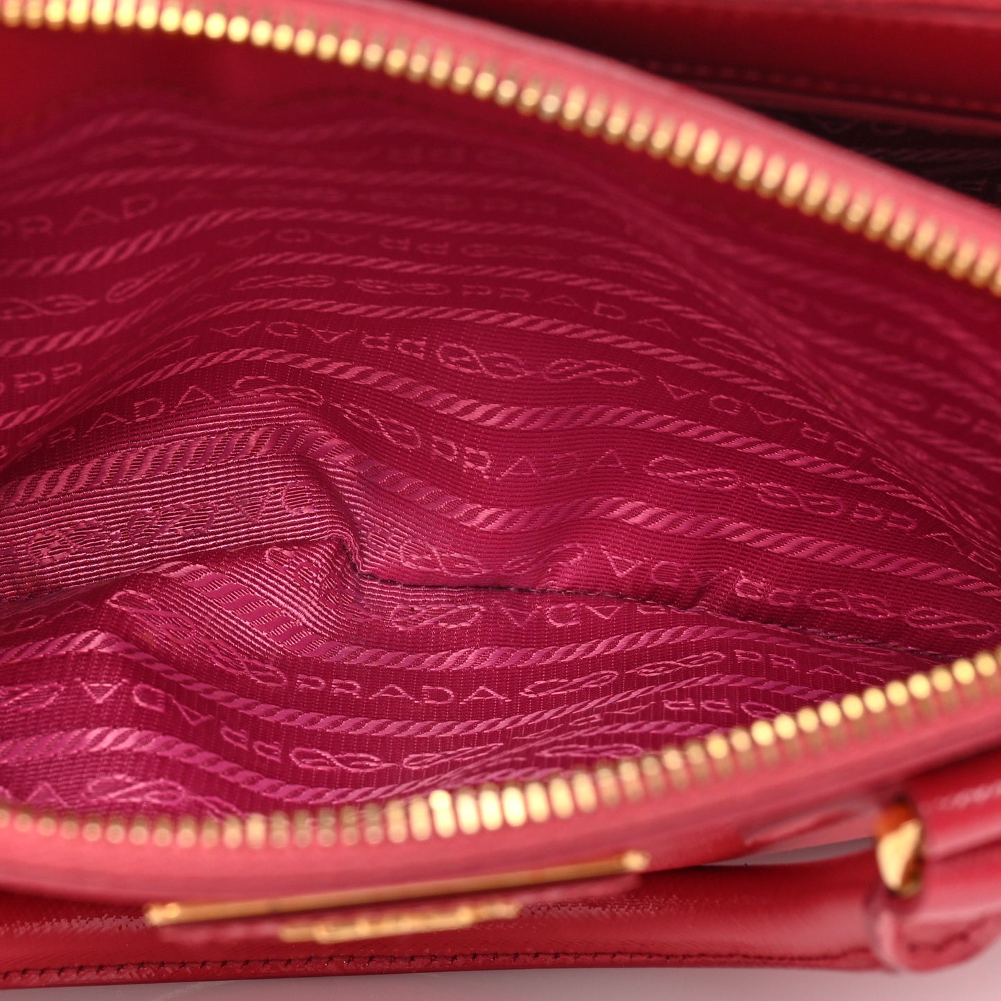 Saffiano Vernice Small Galleria Double Zip Tote Peonia