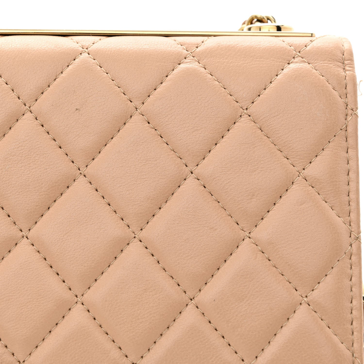 Chanel Lambskin Quilted Trendy CC Wallet On Chain WOC Beige 18 of 20