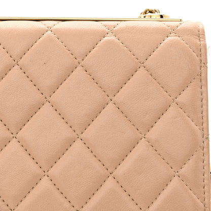 Chanel Lambskin Quilted Trendy CC Wallet On Chain WOC Beige 18 of 20