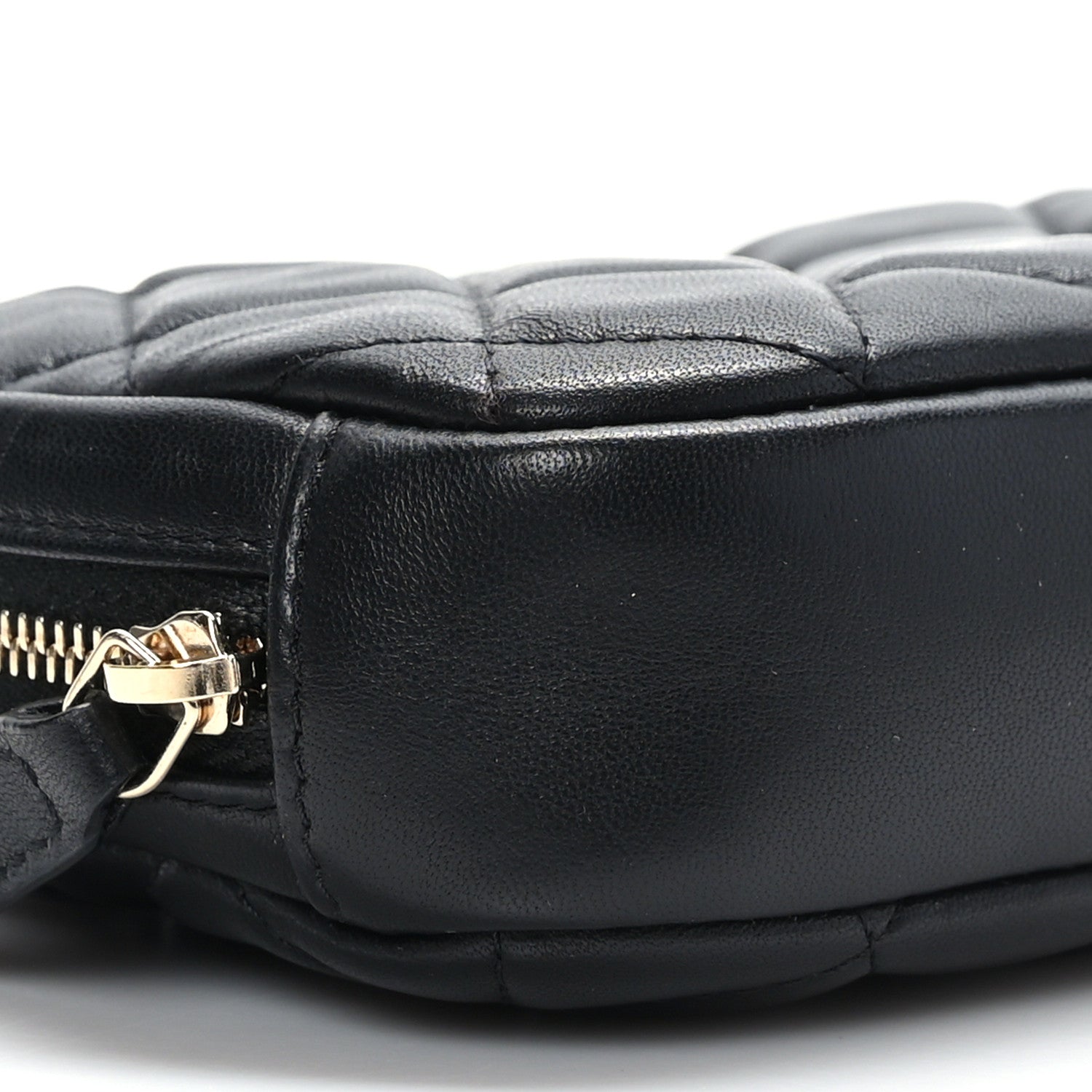 Chanel Lambskin Quilted Small Curvy Pouch Cosmetic Case Black 7 of 8