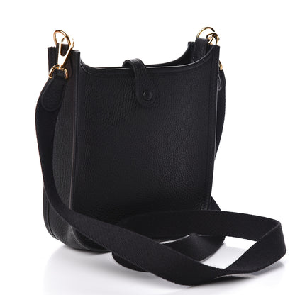 Hermes Taurillon Clemence Evelyne TPM Black 3 of 11