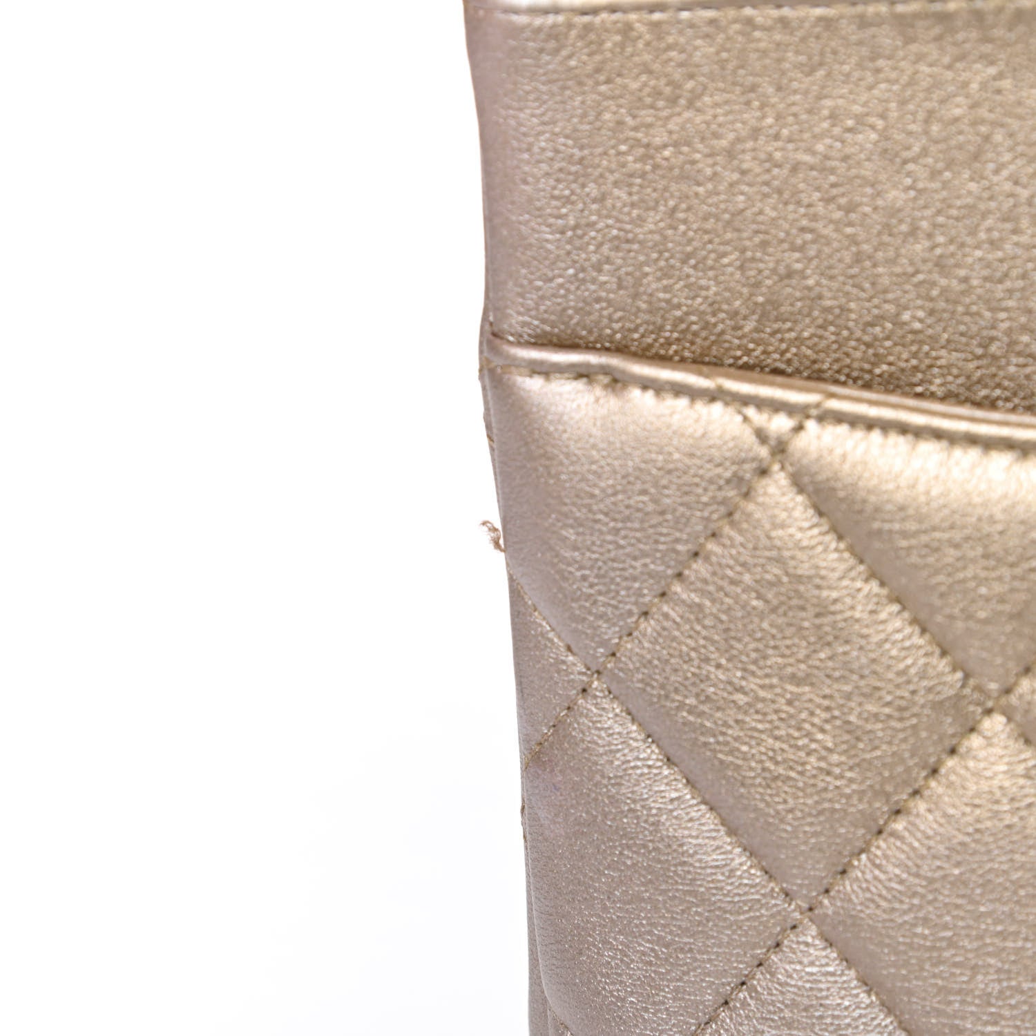 Chanel Metallic Lambskin Quilted Jumbo Double Flap Gold 14 of 17