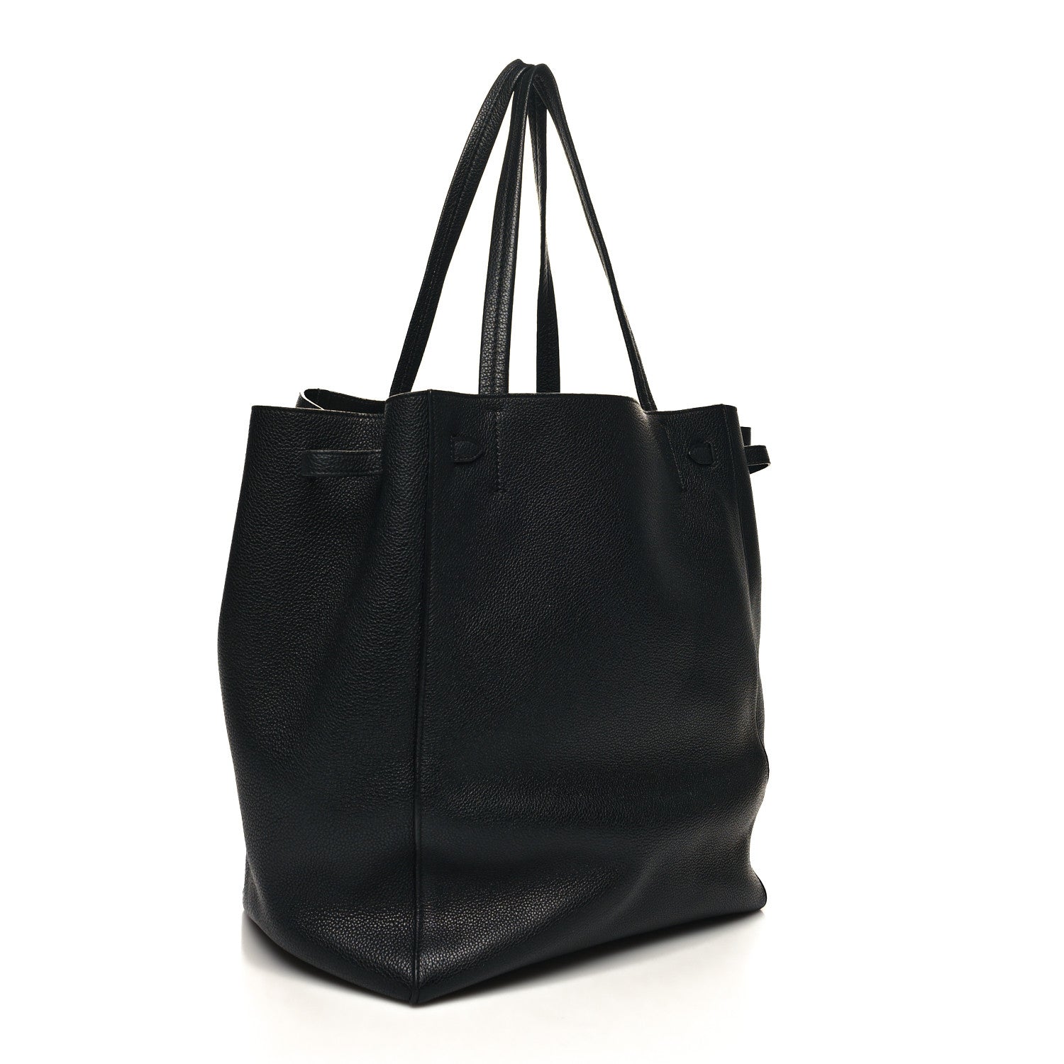 Celine Soft Grained Calfskin Medium Belt Cabas Phantom Black 3 of 13