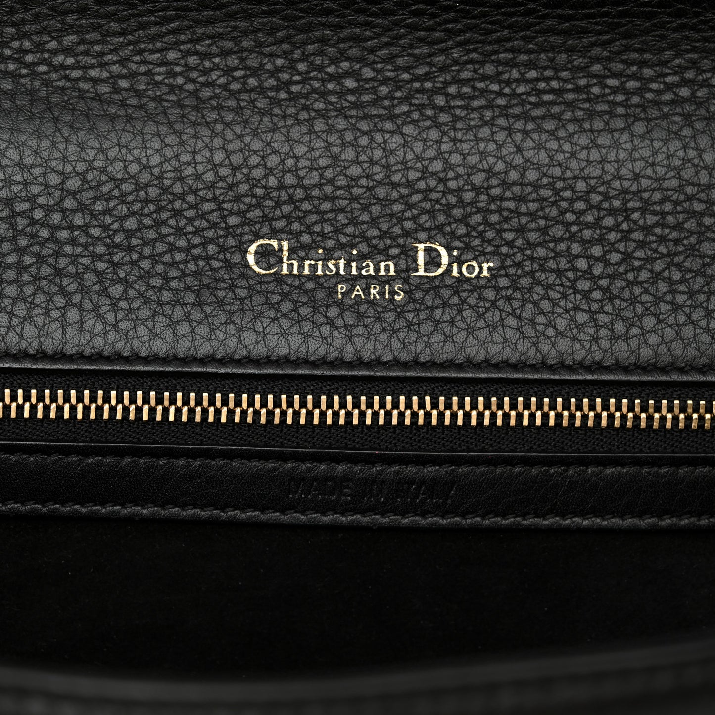 Grained Calfskin Small Diorama Flap Bag Black