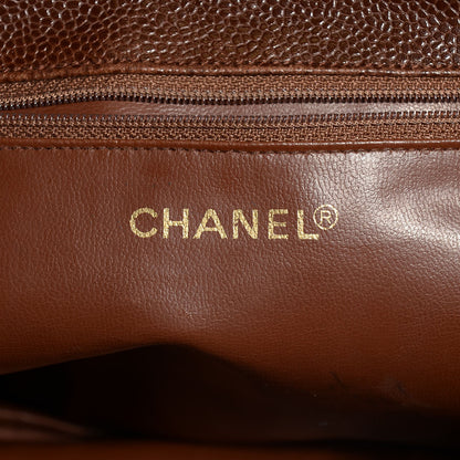 Chanel Caviar Quilted Drawstring Backpack Brown 6 of 8
