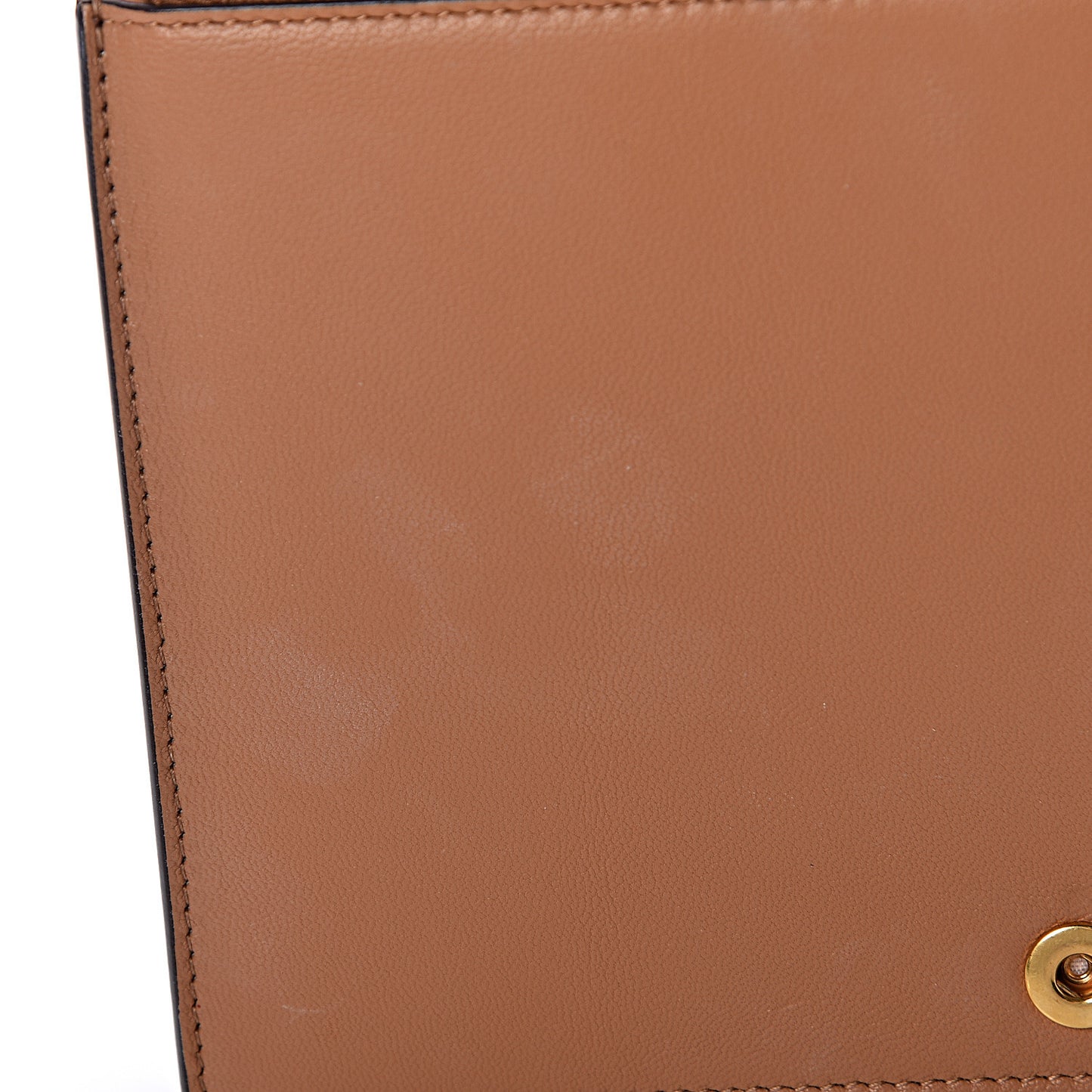 Smooth Lambskin Frame Evening Chain Clutch Tan Optic White