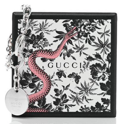 Gucci Sterling Silver Link Round Charm Bracelet 4 of 4