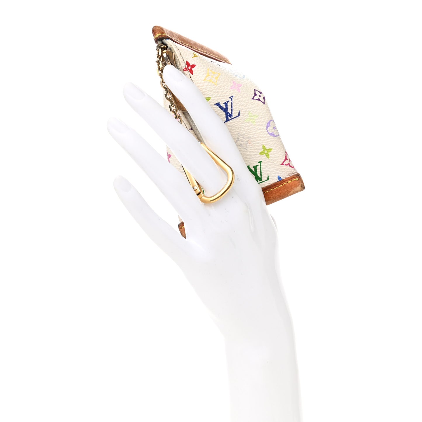 Monogram Multicolor Berlingot Coin Purse White