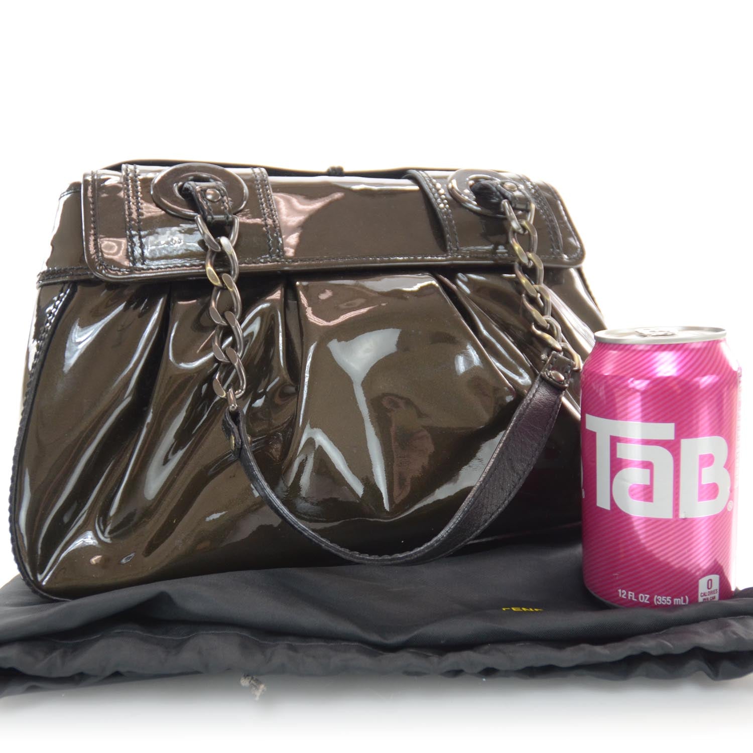 Fendi Patent B Bag Bronze 3 of 7