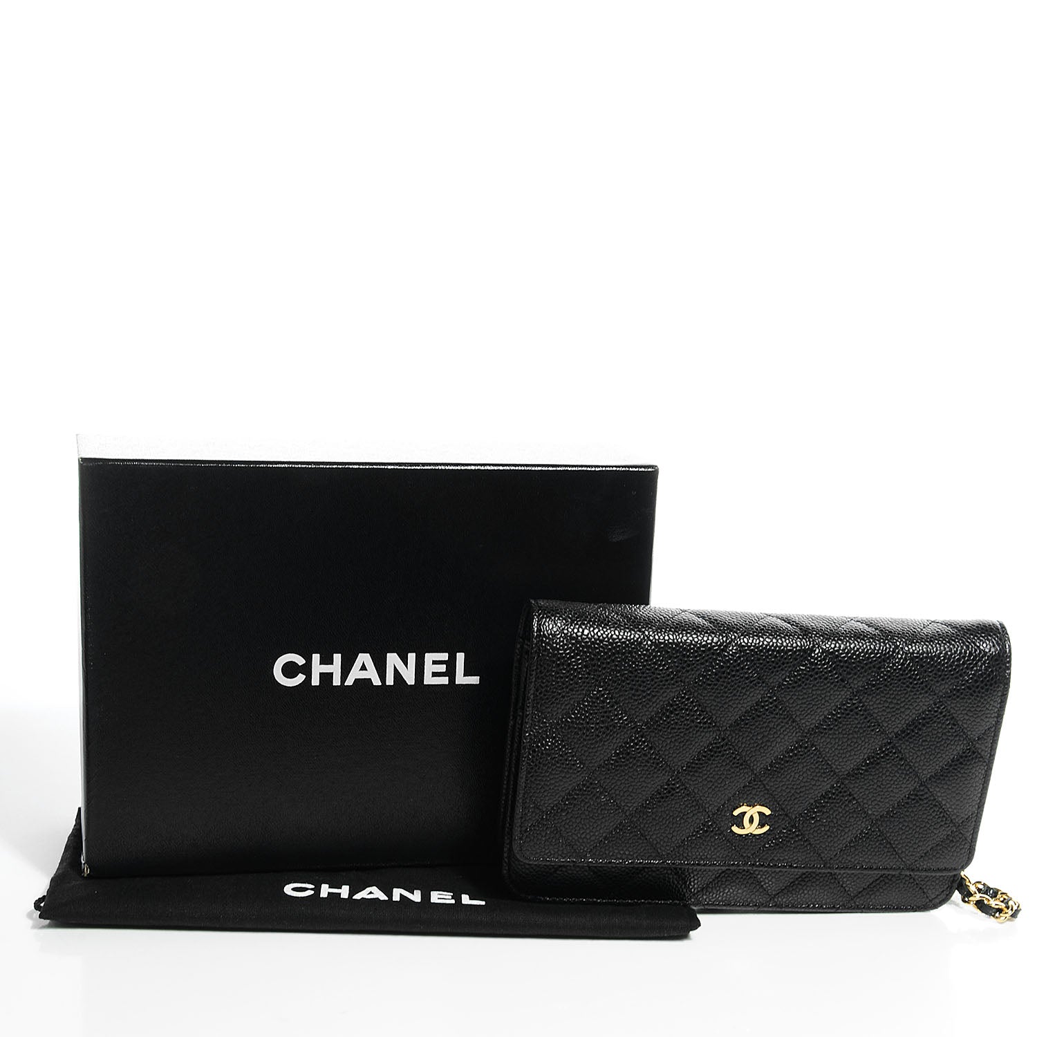 Chanel Caviar Wallet on Chain WOC Black 9 of 9