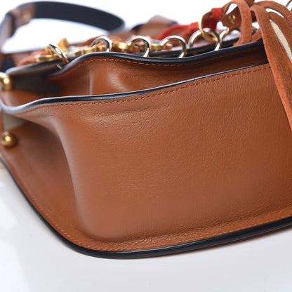 Chloe Calfskin Small Hudson Fringe Shoulder Bag Caramel 8 of 11