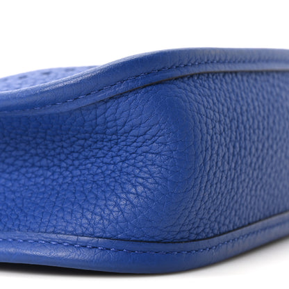 Hermes Taurillon Clemence Maxi Quadrille Evelyne TPM Royal Bleu Bleu Bill Biscuit Rouge H 9 of 10