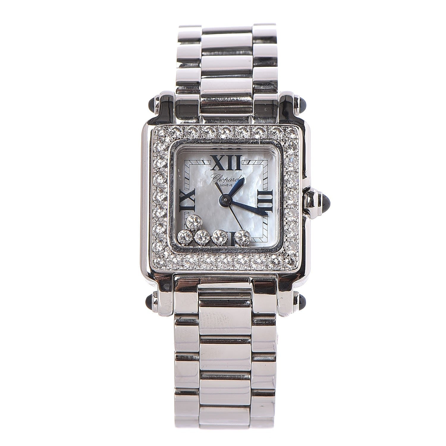 Chopard Stainless Steel Diamond Bezel Mother of Pearl 23mm Happy Sport Quartz Watch 1 of 7