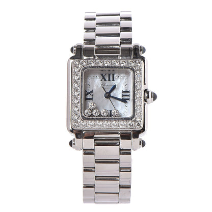 Chopard Stainless Steel Diamond Bezel Mother of Pearl 23mm Happy Sport Quartz Watch 1 of 7