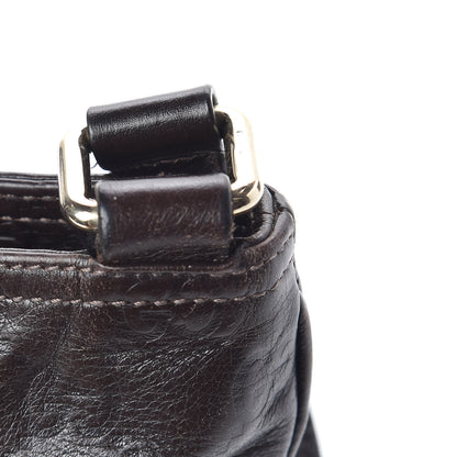 Gucci Guccissima Small Flat Messenger Bag Dark Brown 12 of 12